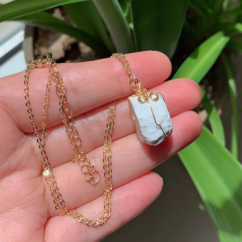 The Crystal Aura — Natural Quartz Pendant Necklace