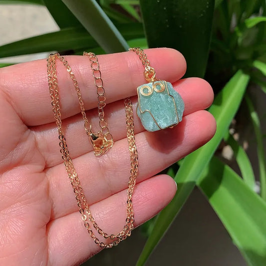 The Crystal Aura — Natural Quartz Pendant Necklace