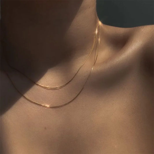 The Silk Chain — Minimalist Gold Choker Necklace
